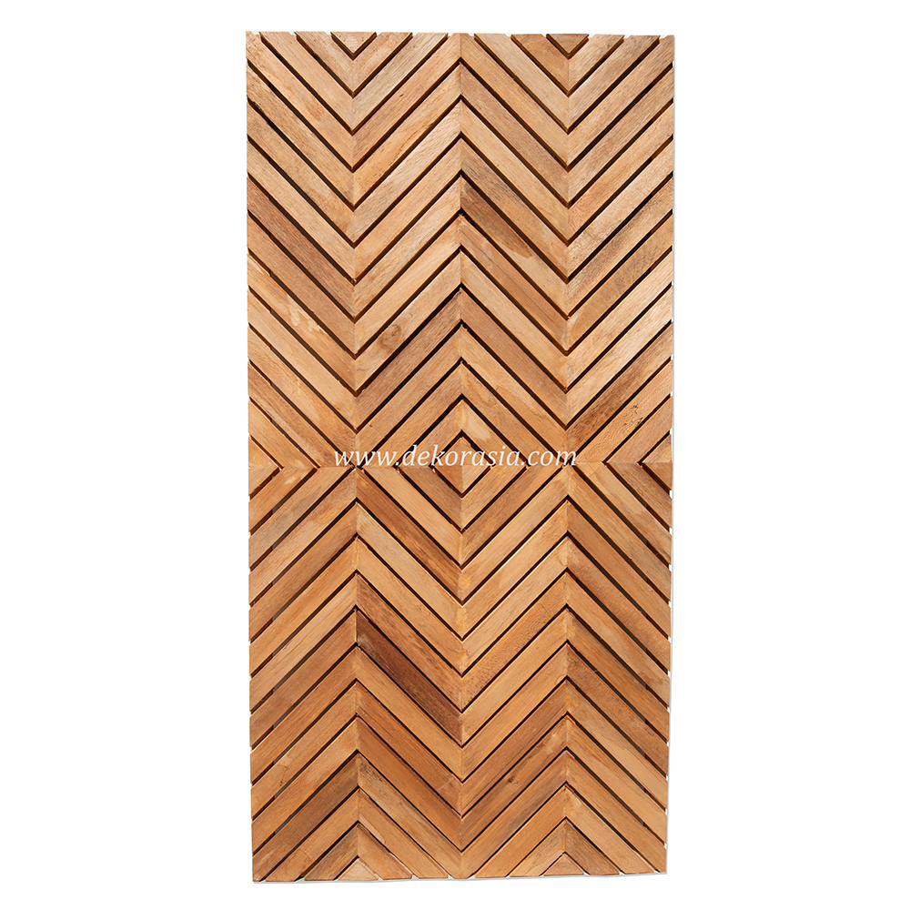 Wood Screen Merbau/Kruing, Wood Penels Spider Pattern Design - Wood Fence Variation Pattern